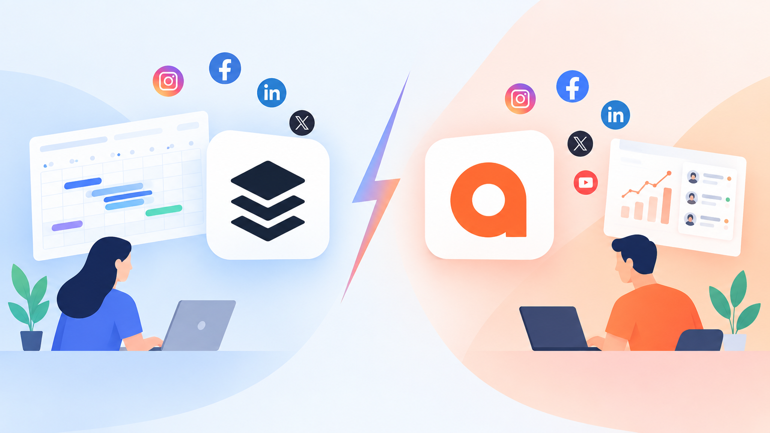 Buffer vs Agorapulse：2026年最全对比，看完再选不花冤枉钱